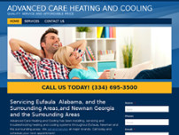 Advanced Care Heating and Cooling website screenshot