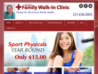 Brevard Family Walk In Clinic website screenshot