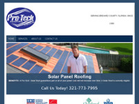 Pro Tech Roofing website screenshot