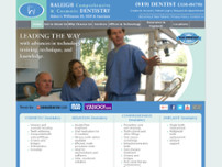 Raleigh Comprehensive & Cosmetic Dentistry website screenshot