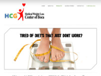 HCG Medical Weight Loss Center of Boca website screenshot