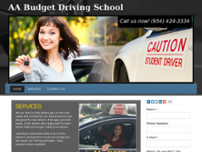 AA Budget Driving School website screenshot