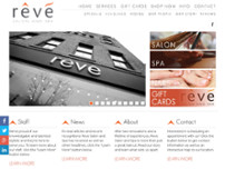 REVE Salon & Spa website screenshot