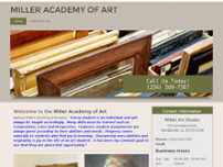 Miller Art Studio website screenshot