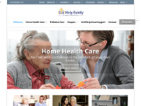 Holy Family Home Health Care & Hospice website screenshot