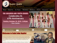 St John Baptist Church website screenshot