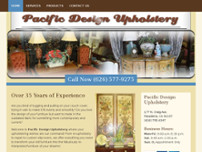 Pacific Design Upholstery website screenshot