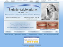 Periodontal, Laser & Implant Clinic of Memphis website screenshot