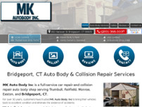 M K Auto Body Inc website screenshot