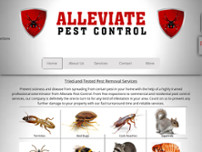 Alleviate Pest Control website screenshot