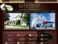 Gee, Lester Funeral Home website screenshot