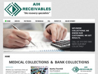 AIH Receivables website screenshot