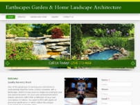 Earthscapes Garden & Home Landscape Architecture website screenshot