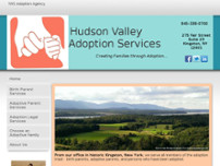 Hudson Valley Adoption Services website screenshot