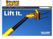 Hallman Equipment Rentals website screenshot
