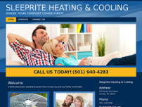 Sleeprite Heating & Cooling website screenshot