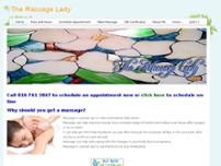 The Massage Lady website screenshot
