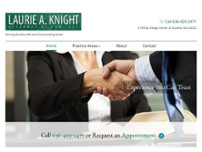 Laurie A Knight Attorney At Law website screenshot