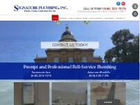 Website Screenshot Signature Plumbing Inc
