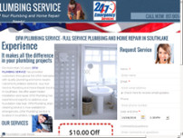 DFW Plumbing Service website screenshot