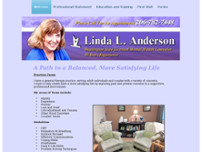 Linda L. Anderson MS LMHC website screenshot