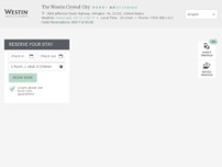 The Westin Crystal City Hotel website screenshot