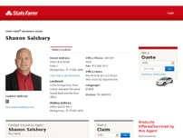 Shanon Salsbury - State Farm Insurance Agent website screenshot
