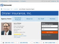 Ditsler Insurance Inc website screenshot