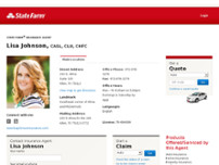 Lisa Johnson - State Farm Insurance Agent website screenshot