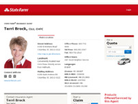 Terri Brock - State Farm Insurance Agent website screenshot