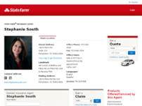 Stephanie South- State Farm Insurance Agent website screenshot