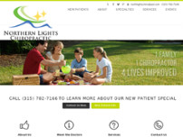 Northern Lights Chiropractic & Spinal Disc Regeneration Center website screenshot