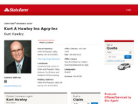 Kurt Hawley- State Farm Insurance Agent website screenshot