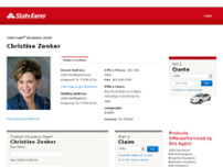 Christine Zenker - State Farm Insurance Agent website screenshot