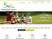 Northern Lights Chiropractic & Spinal Disc Regeneration Center website screenshot
