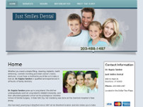 Just Smiles Dental website screenshot