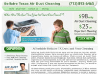 Screenshot for http://bellaireairductcleaning.com/