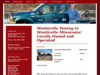 Monticello Towing LLC website screenshot