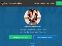 Rowe Performing Arts & Gym website screenshot
