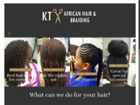 KT African Hair Braiding website screenshot