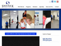 Swiftkick Martial Arts website screenshot