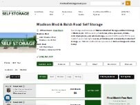 Website Screenshot Madison Blvd Self Storage