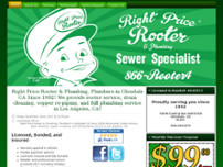 Right Price Rooter and Plumbing website screenshot