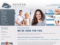 Petitto Family Dental website screenshot