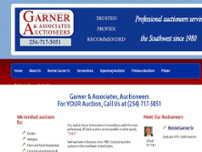 Garner & Associates, Auctioneers website screenshot