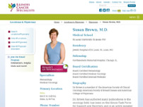 Dr. Susan G. Brown website screenshot