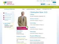 Dr. Christopher G. Rose website screenshot