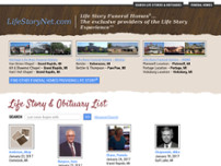 Heritage Life Story Funeral Homes - Van't Hof Chapel website screenshot