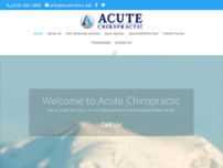 Acute Chiropractic Lakewood website screenshot