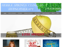 Sierra Springs Clinical Hypnotherapy website screenshot